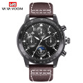 Mens Watches Top Luxury Brand Waterproof Sport Wrist Watch Chronograph Quartz Military Leather Relogio Masculino